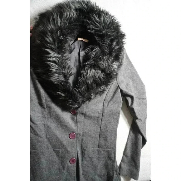 Vintage Forever 21 Coat Goth Cyber Medium Penny Lane Betsey Size M - Picture 11 of 14